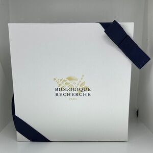 Biologique Recherche White Gift Box with Navy Ribbon